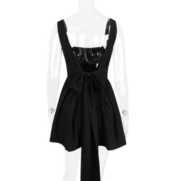 Backless Square Neck Mini Dress - Picture 3 of 16
